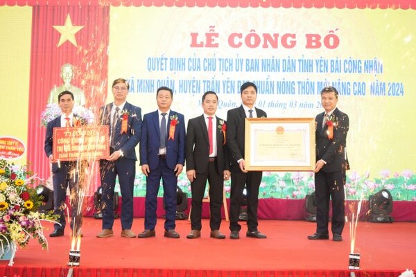 Xã Minh Quân (Trấn Yên, Yên Bái) đạt chuẩn xã nông thôn mới nâng cao